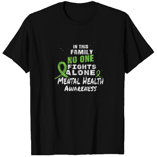 No One Fights Alone Mental Health Awareness Gift T-shirt
