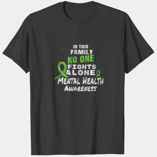 No One Fights Alone Mental Health Awareness Gift T-shirt