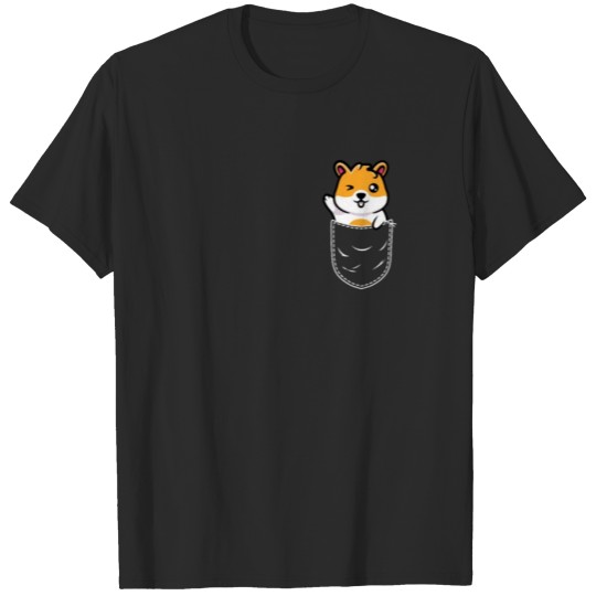 Discover I Love Hamsters - Hamster on the Left Chest Pocket T-shirt