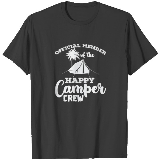 Camping "Official Member of Happy Camper Crew" T-shirt