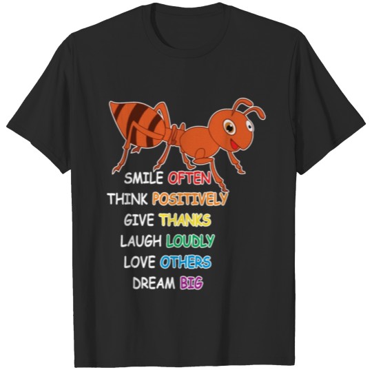Discover Positiv saying + Ant present for girls, boy & kids T-shirt