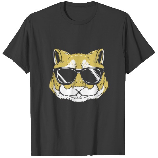 Artistic Hamster Graphic Design Hamster Head Art T-shirt