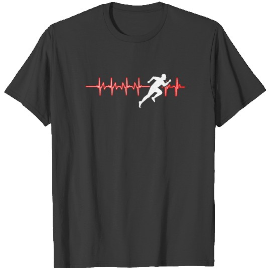 Running Heartbeat Fitness Run Exercise Health T-shirt