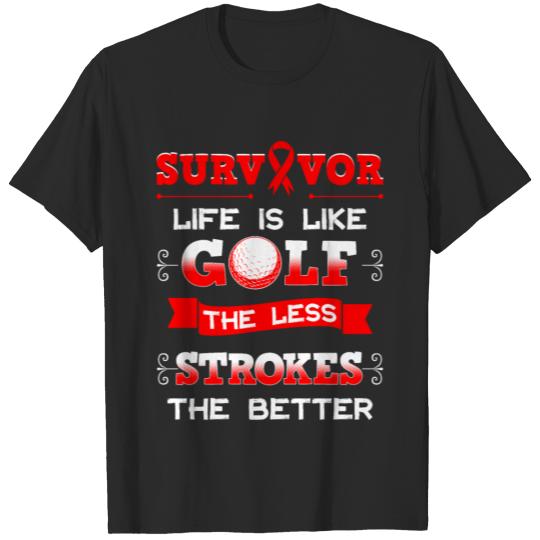 Discover Like Golf The Less Strokes The Better T-shirt