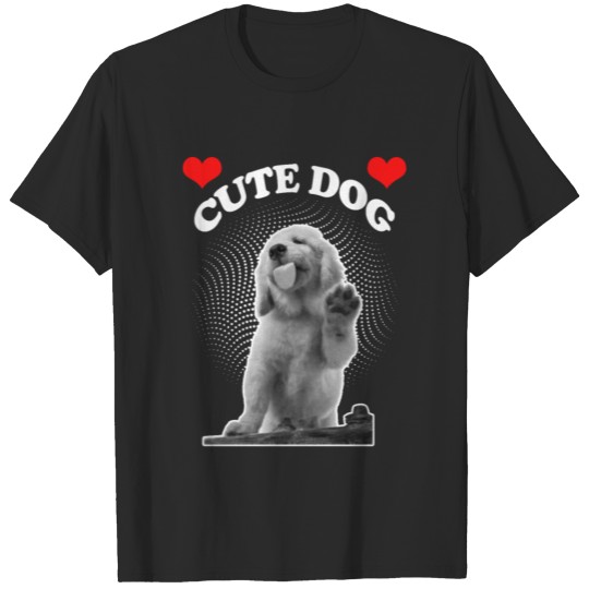 Discover Cute Dog Puppy With Heart Dog T-shirt