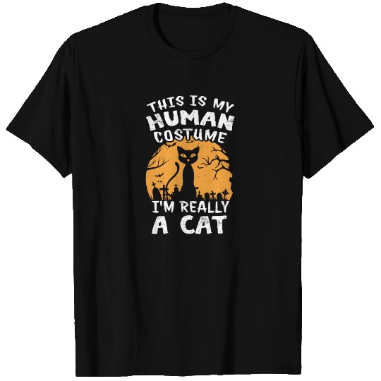 Halloween Black Cat Costume Cat Lady Gift T-shirt