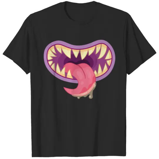 Discover Halloween Scary Monster Mouth Face Mask T-shirt