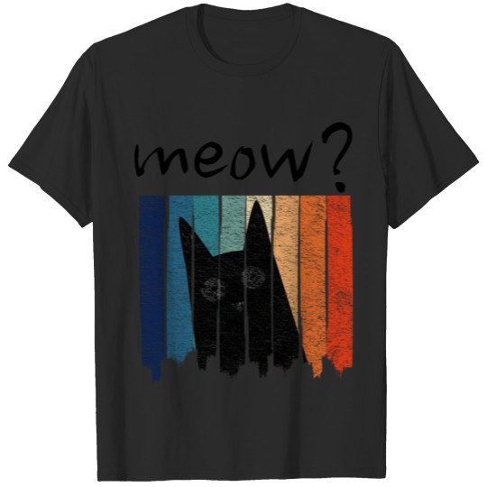 Discover cat kitten meow black cat T-shirt
