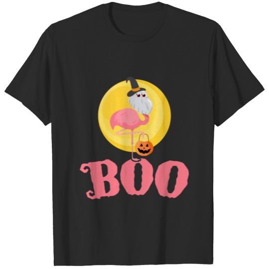 Discover Flamingo Boo Ghost Funny Flocker Halloween Costume T-shirt