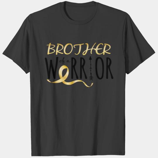 Childhood cancer awareness Brother of a warrior T-shirt