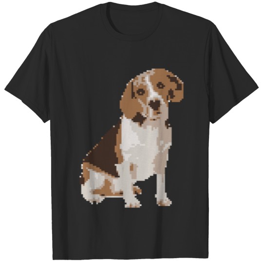 Discover Four Legged Dog Pet Pixel Art T-shirt