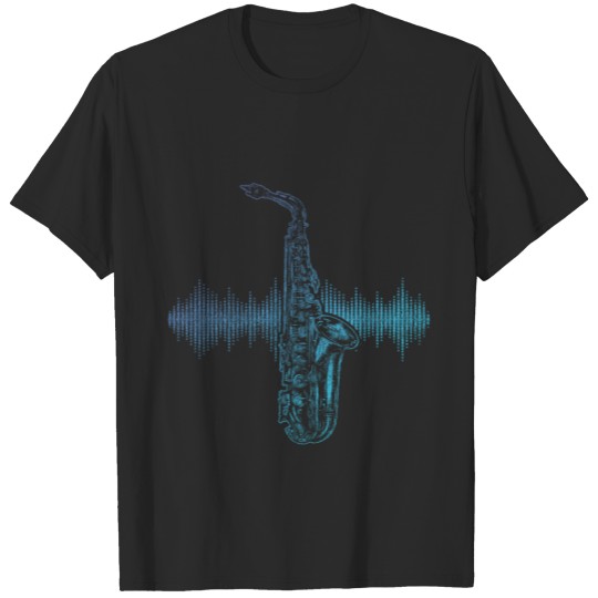 Discover Saxophone Saxophonist Heartbeat T-shirt