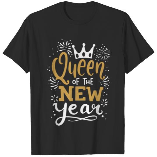 Discover Queen Of The New Year Fireworks Holiday Party Gift T-shirt