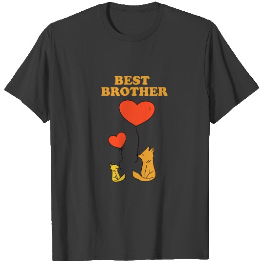 Best brother foxes balloons gift idea T-shirt