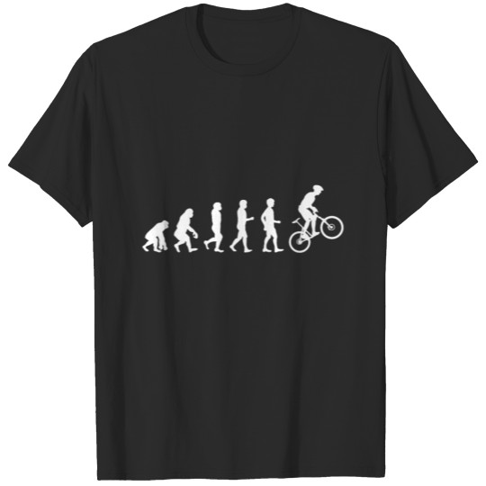 Discover Biking Evolution funny biker tee with quote MTB T-shirt