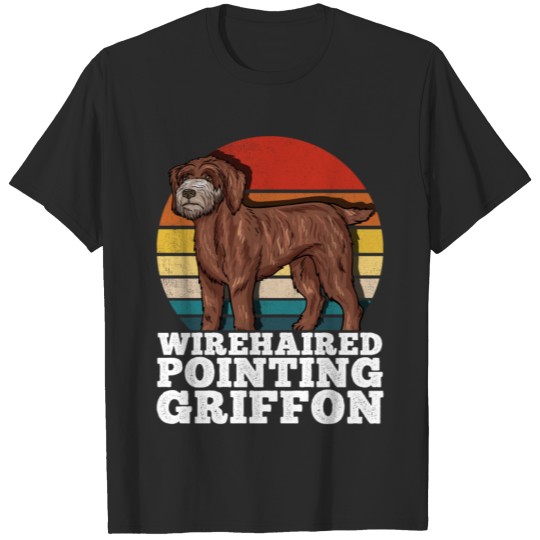 Discover Wirehaired Pointing Griffon Dog Lover Retro T-shirt