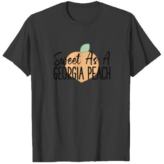 Sweet As A Georgia Peach Cute Funny Georgia Gift T-shirt