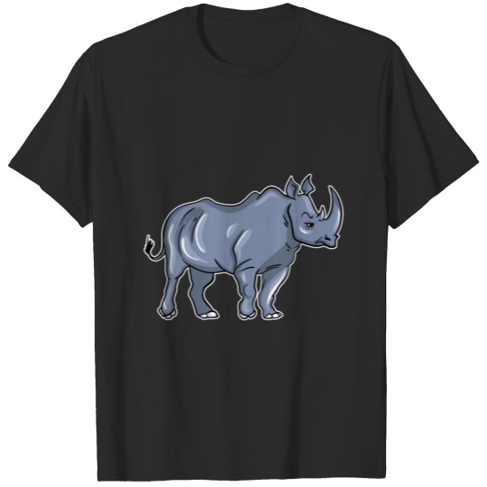 Discover Rhino Illustration Lover Gift Rhinoceros Love Gift T-shirt