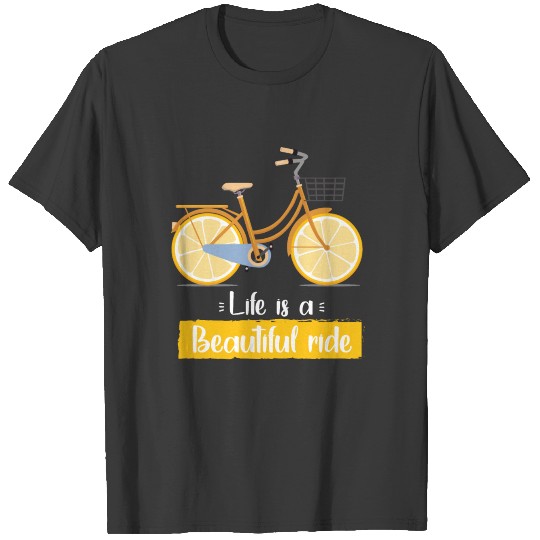 Life is a beautiful ride lemon bike Lime T-shirt
