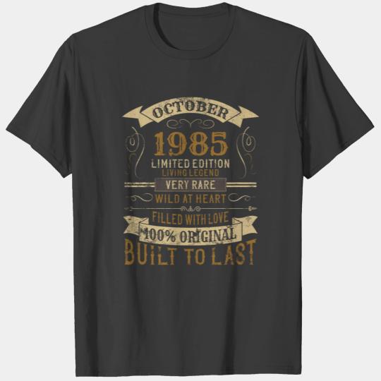 October 1985 35th Birthday Vintage Gift T-shirt