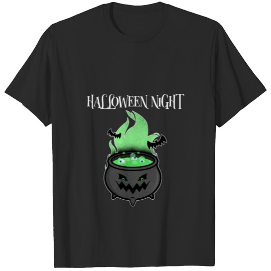 Vintage Halloween Cauldron Horror Face T-shirt