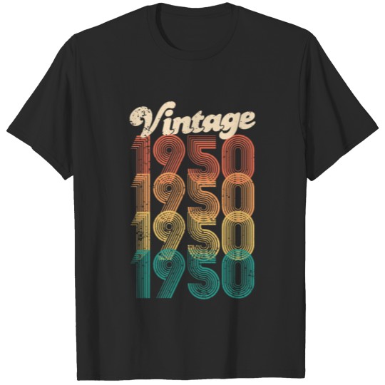 Discover Vintage 1950 70. Years old - Seventy 70th birthday T-shirt