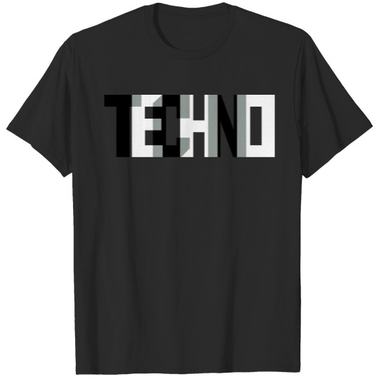 Discover Techno Logo Design T-shirt