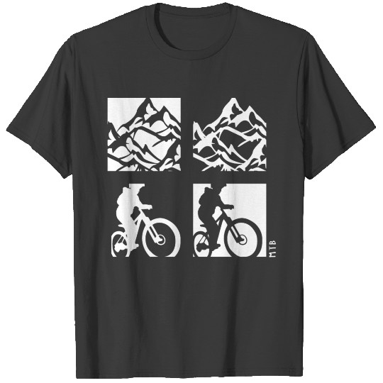 Mountain Bike Mountains Abstract MTB Cycling T-shirt