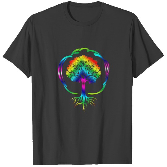 Love a Bright and Colorful Life Rainbow Tree of T-shirt
