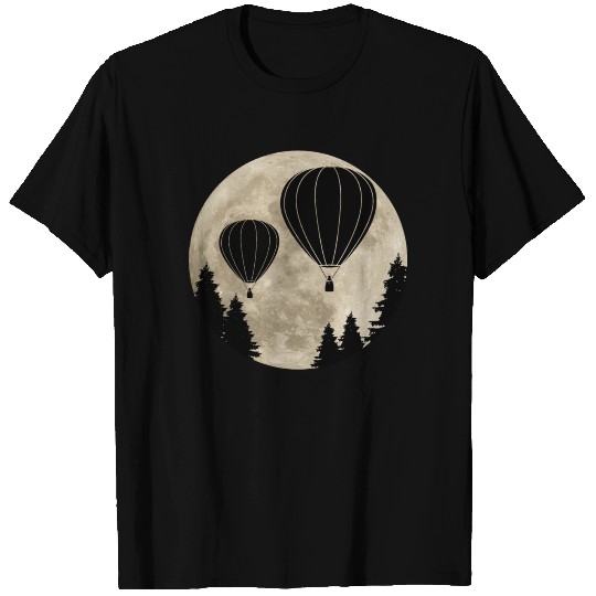 Hot Air Balloon Full Moon Balloonist Gift T-shirt
