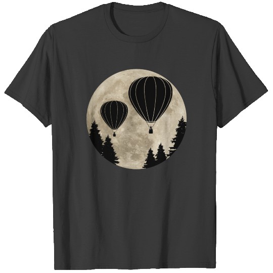 Hot Air Balloon Full Moon Balloonist Gift T-shirt