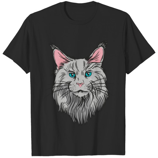 Discover MaineCoon - Light Grey Cat Head - Gift Idea T-shirt