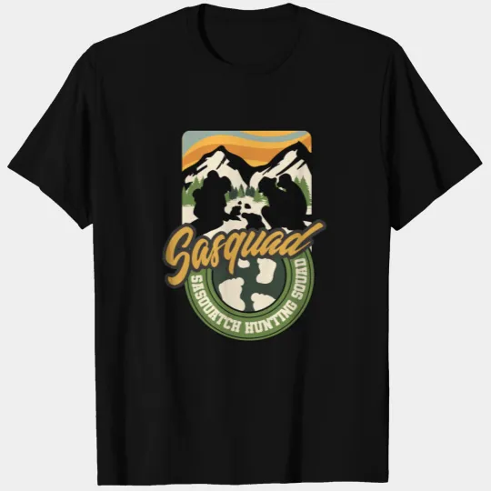 Sasquatch Hunting Squad Bigfoot Sasquatch Art T-shirt