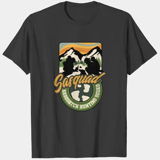 Sasquatch Hunting Squad Bigfoot Sasquatch Art T-shirt