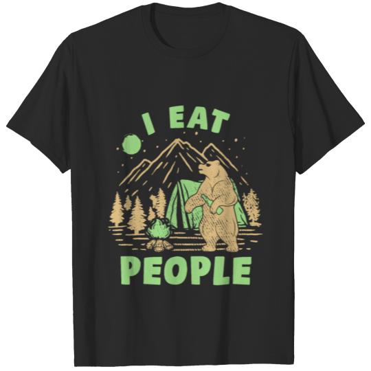 I Hate People I Eat People Camping Hiking Tents T-shirt