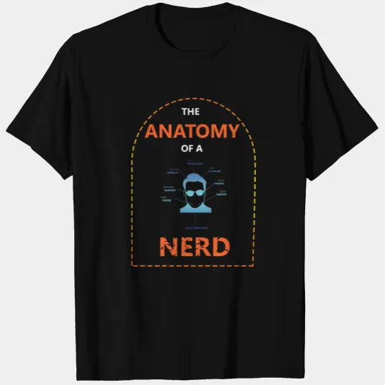 Anatomy Of A Nerd Blue T-shirt