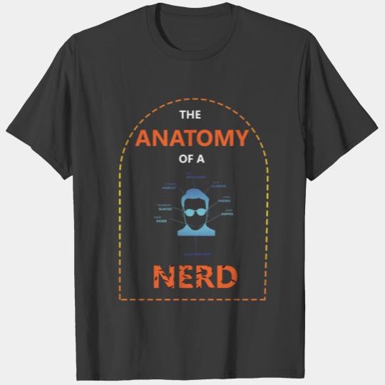 Anatomy Of A Nerd Blue T-shirt