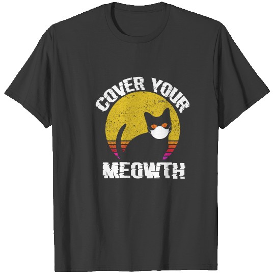 Cover Your Meowoth Black Cat Vintage Halloween T-shirt