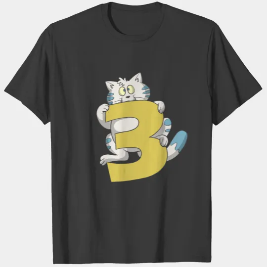 Discover Cat children's 3rd birthday T-shirt