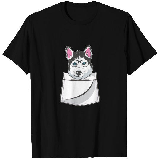 Wolf White Pup in Pocket Wolves Gift Wolf Lover T-shirt