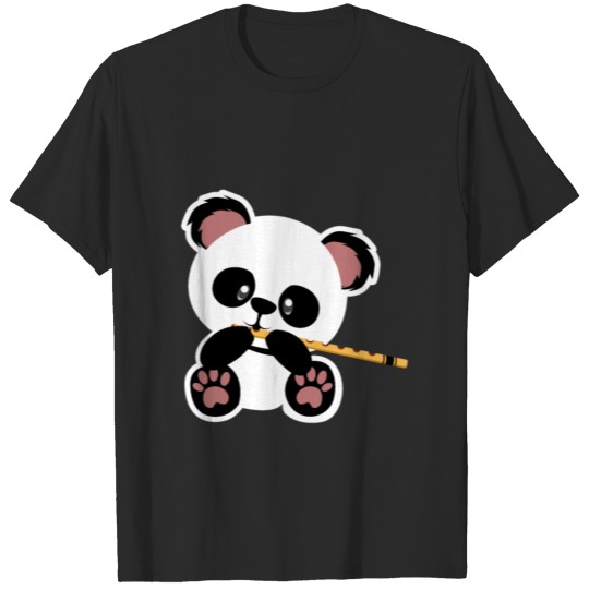 Panda Flute Cute Musician or Flute Player Gift T-shirt