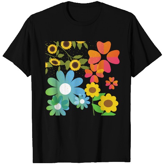 Multi Floral Patterns T-shirt