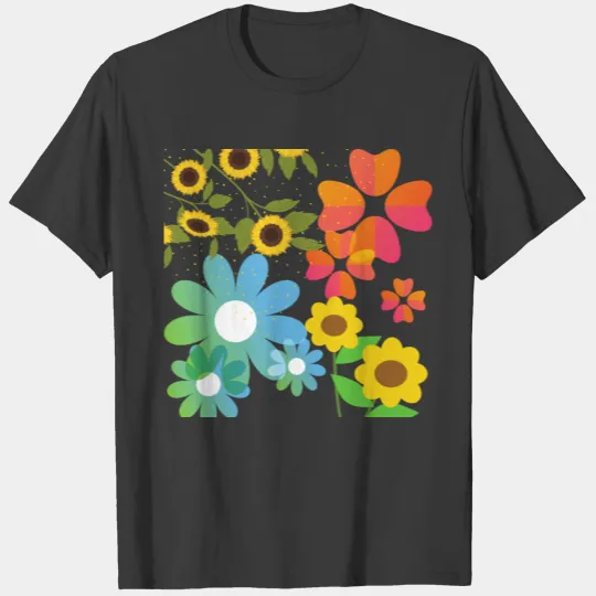 Multi Floral Patterns T-shirt