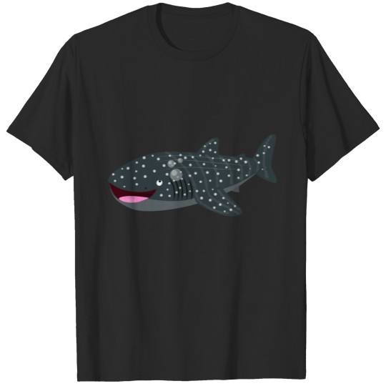 Discover Cute whale shark happy cartoon illustration T-shirt