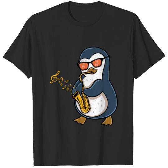 Discover Penguin Playing Saxophone T-shirt