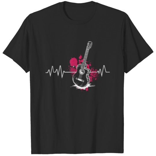 Discover Acoustic Guitar Heartbeat Gift Guitarist T-shirt