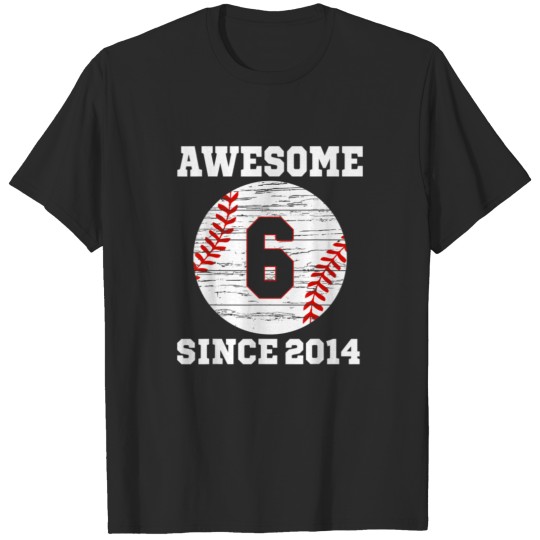 Discover Baseball 6th birthday Vintage Gift for Baseball T-shirt