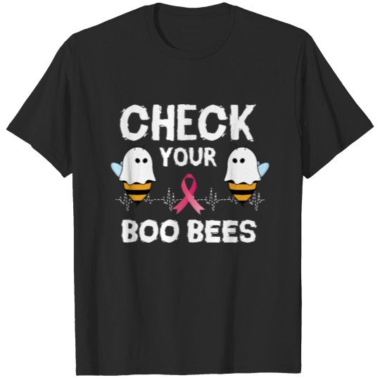 Check Your Boo Bees Funny Breast Cancer Halloween T-shirt