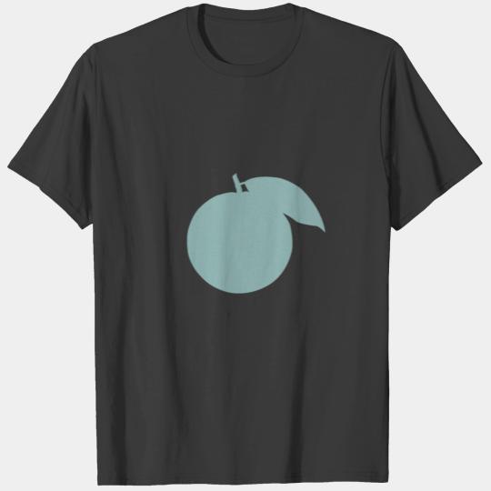 orange fruit green color pastel | elegant minimali T-shirt