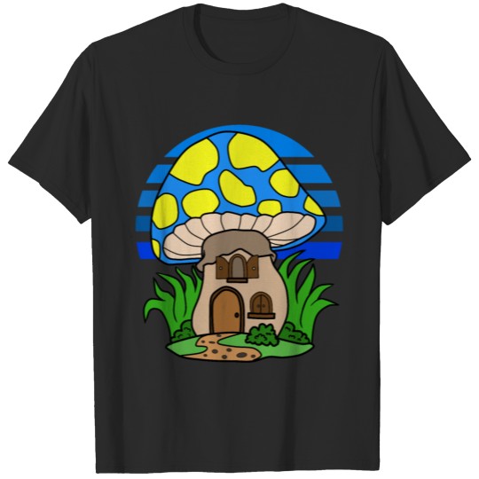 Discover Mushroom house sunset T-shirt